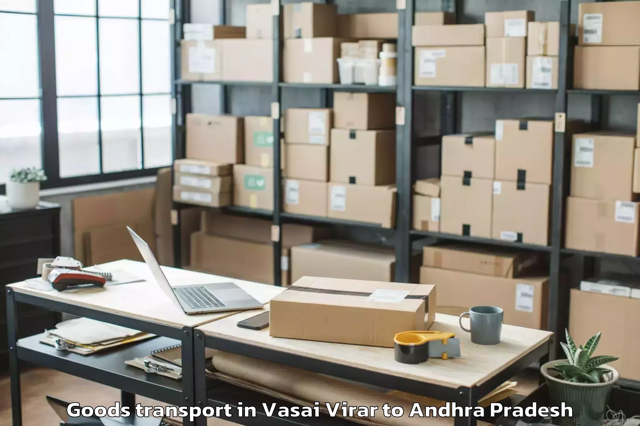 Comprehensive Vasai Virar to Nadendla Goods Transport